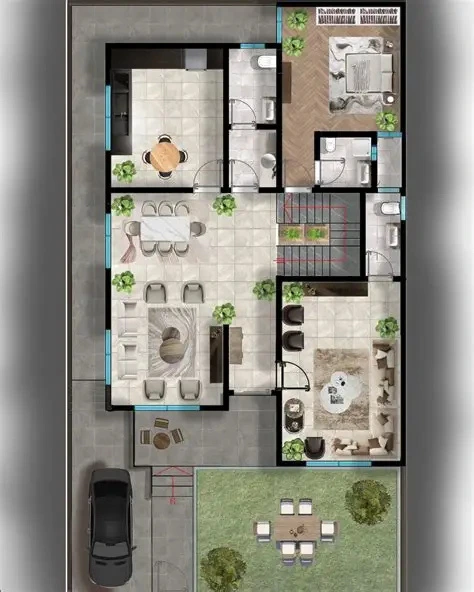 Villa F ground floor plan
